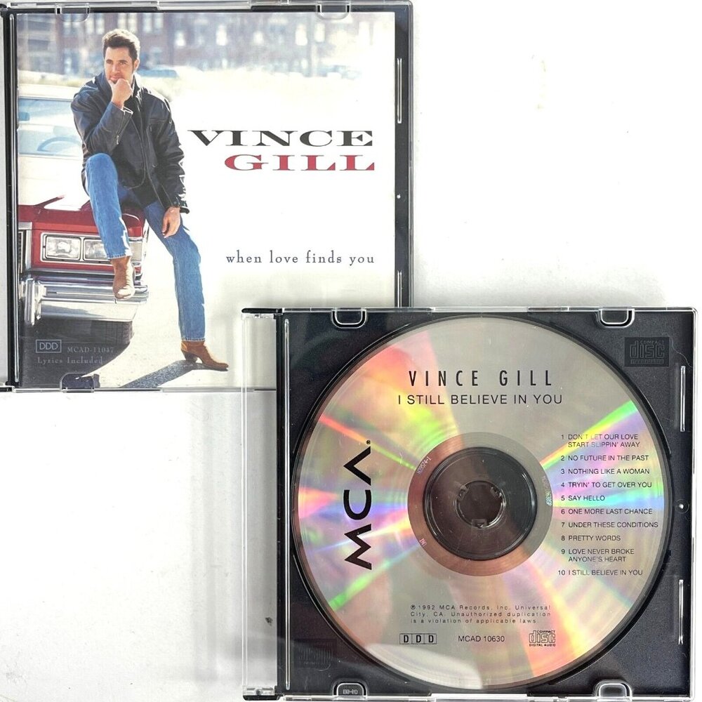 Vince Gill 2 CD Lot Still Believe In You 1992 + When Love Finds You 1994 Country